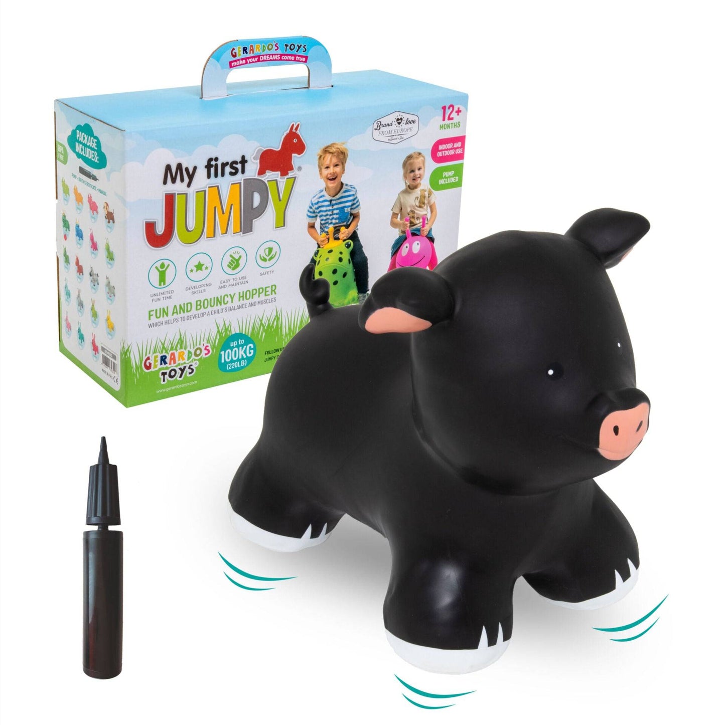 Min Första Jumpy Hoppdjur - Den Hoppande Svarta Grisen