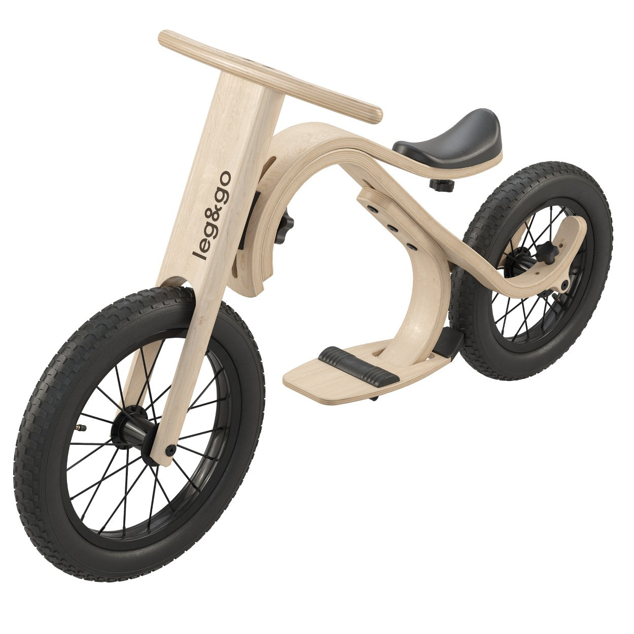 Tillägg för Leg&Go Springcykel - Fotstöd & Broms för Nedförsbacke