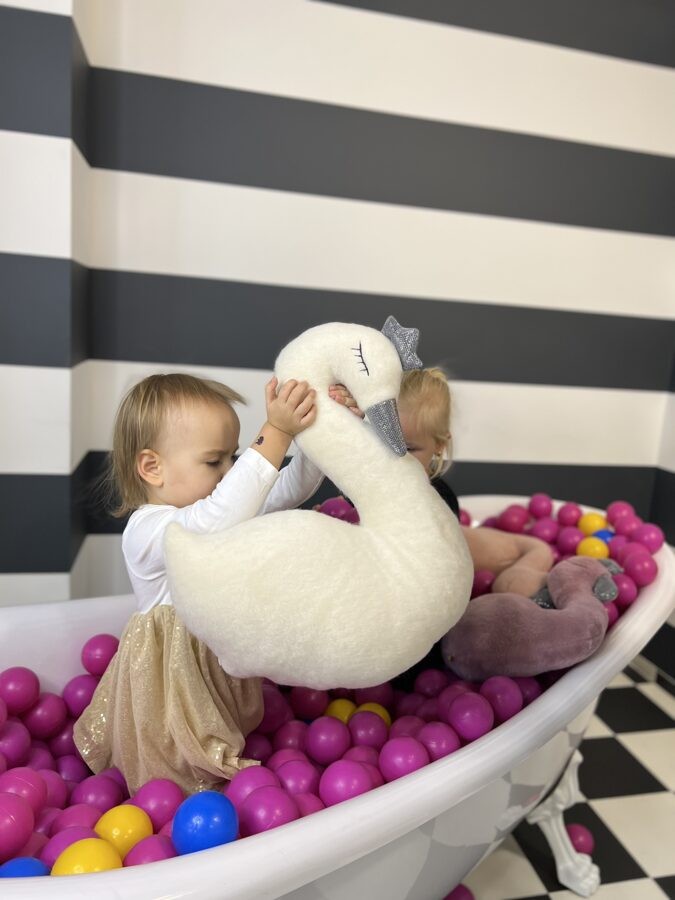 Handgjord Gosedjur - Mjuk & Elegant Vit Svan i Ull & Filt - 6 mån +