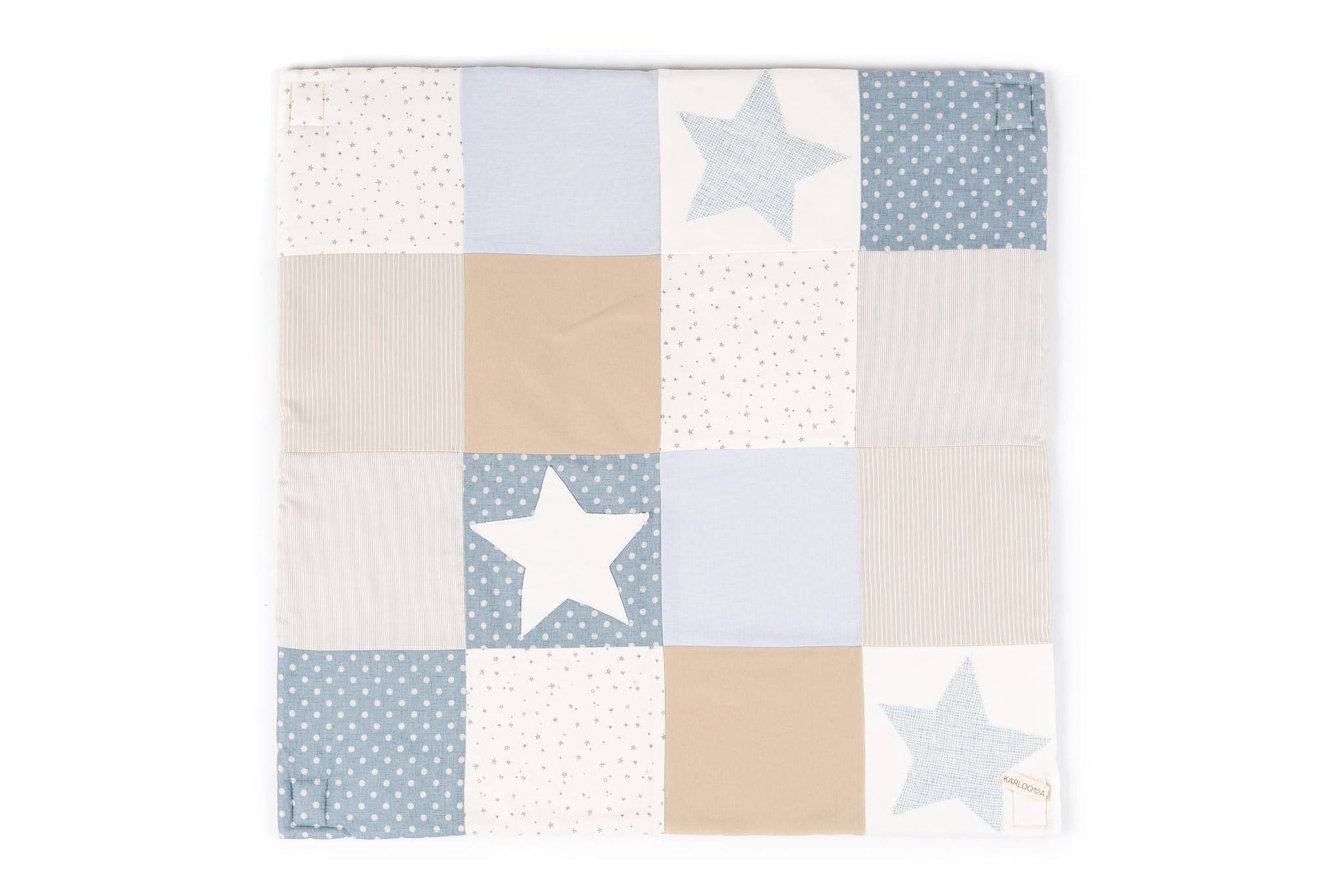 Handgjord Blå Aktivitetsmatta för Baby - 80 cm x 80 cm