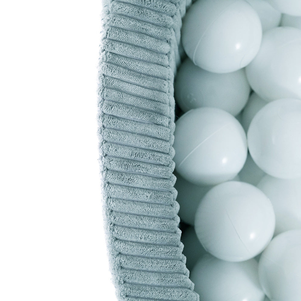 Rund Turkos Manchester Bollhav Med 200 Bollar - Pärla/Mint/Silver, 90x30cm