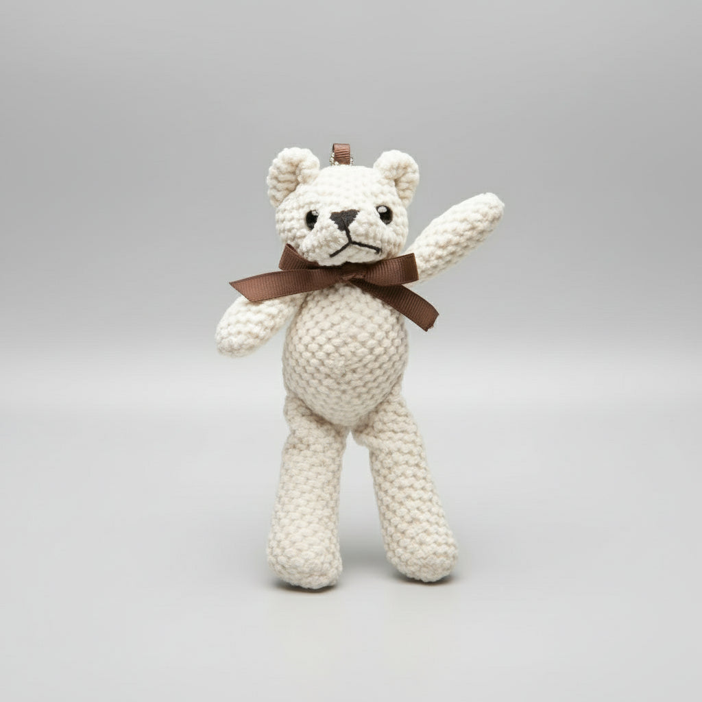 Söta Teddybjörnar i Bomull 16 cm & Lilla Chilla Tygpåse