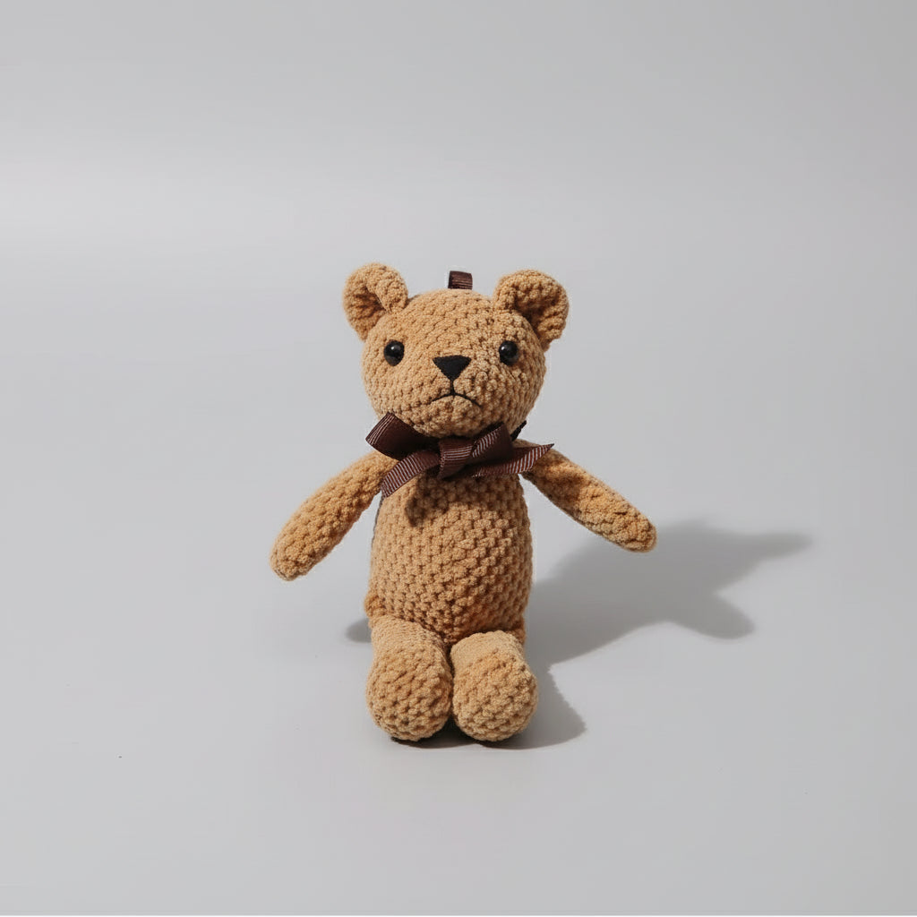 Söta Teddybjörnar i Bomull 16 cm & Lilla Chilla Tygpåse