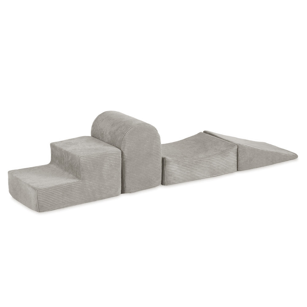  Mjuka Stora Skum Byggklossar (4 olika delar) - Beige Manchestertyg