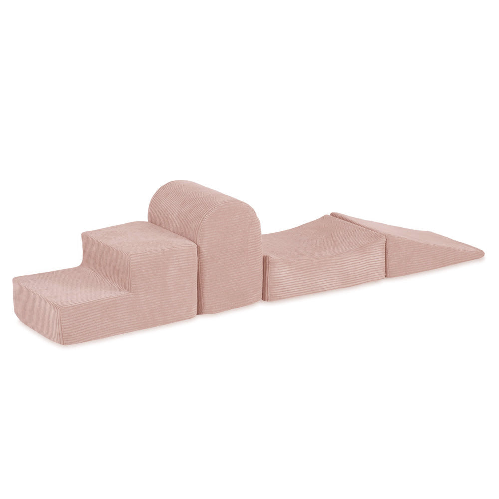Mjuka Stora Skum Byggklossar (4 olika delar) - Rosa Manchestertyg