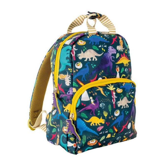 Grön & Färgglad Dinosaurie Ryggsäck - 30 x 24 x 10 cm