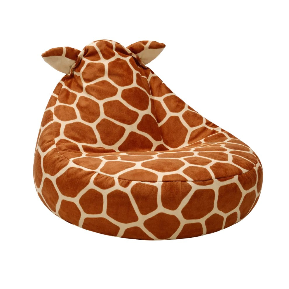 Mjuk Saccosäck för Barn – Giraff Sittpuff för Barnrummet