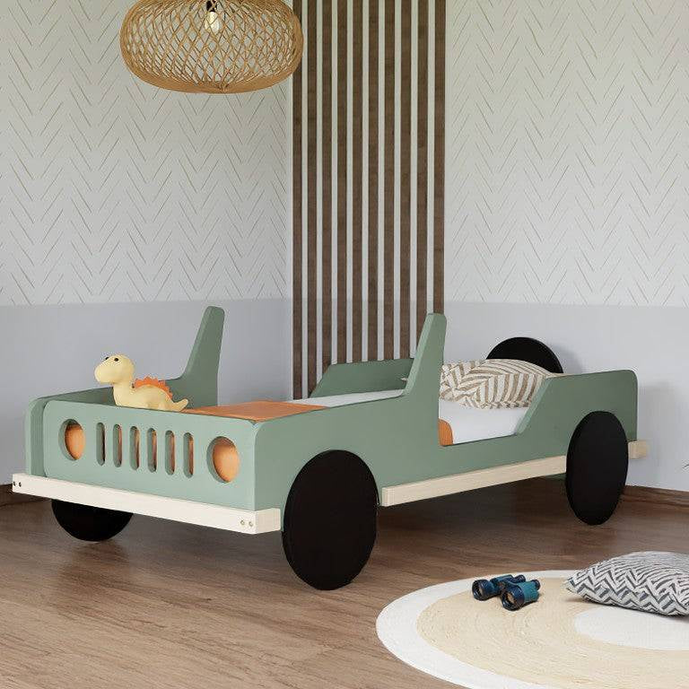SAFARI Jeep Wooden Children’s Car Bed – 80 × 160 cm