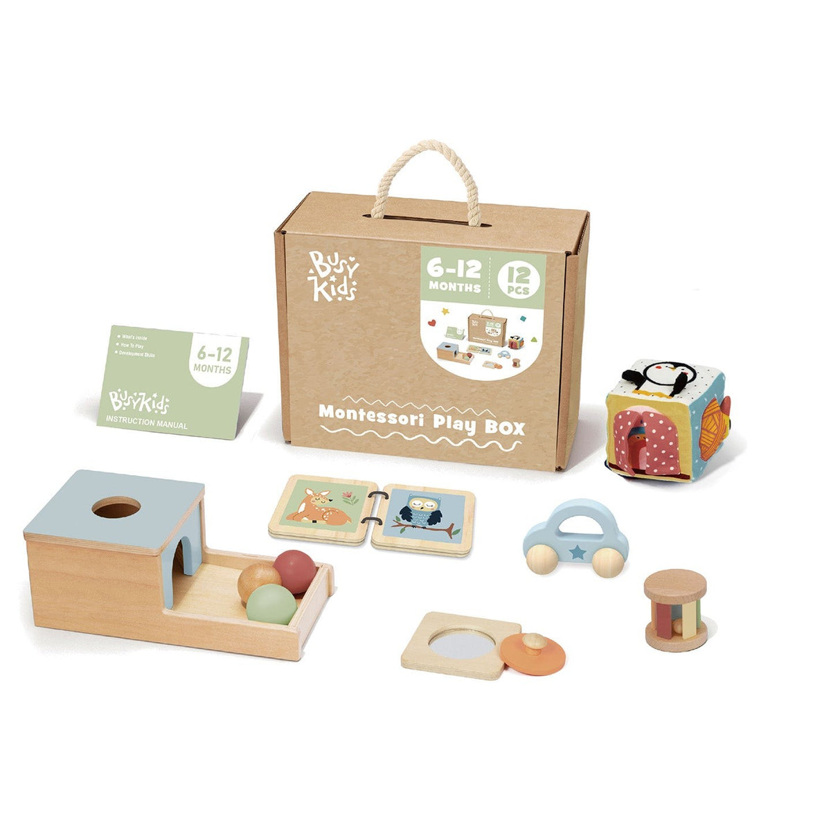 Montessori Leklåda För 6–12 Månader (6 Leksaker)