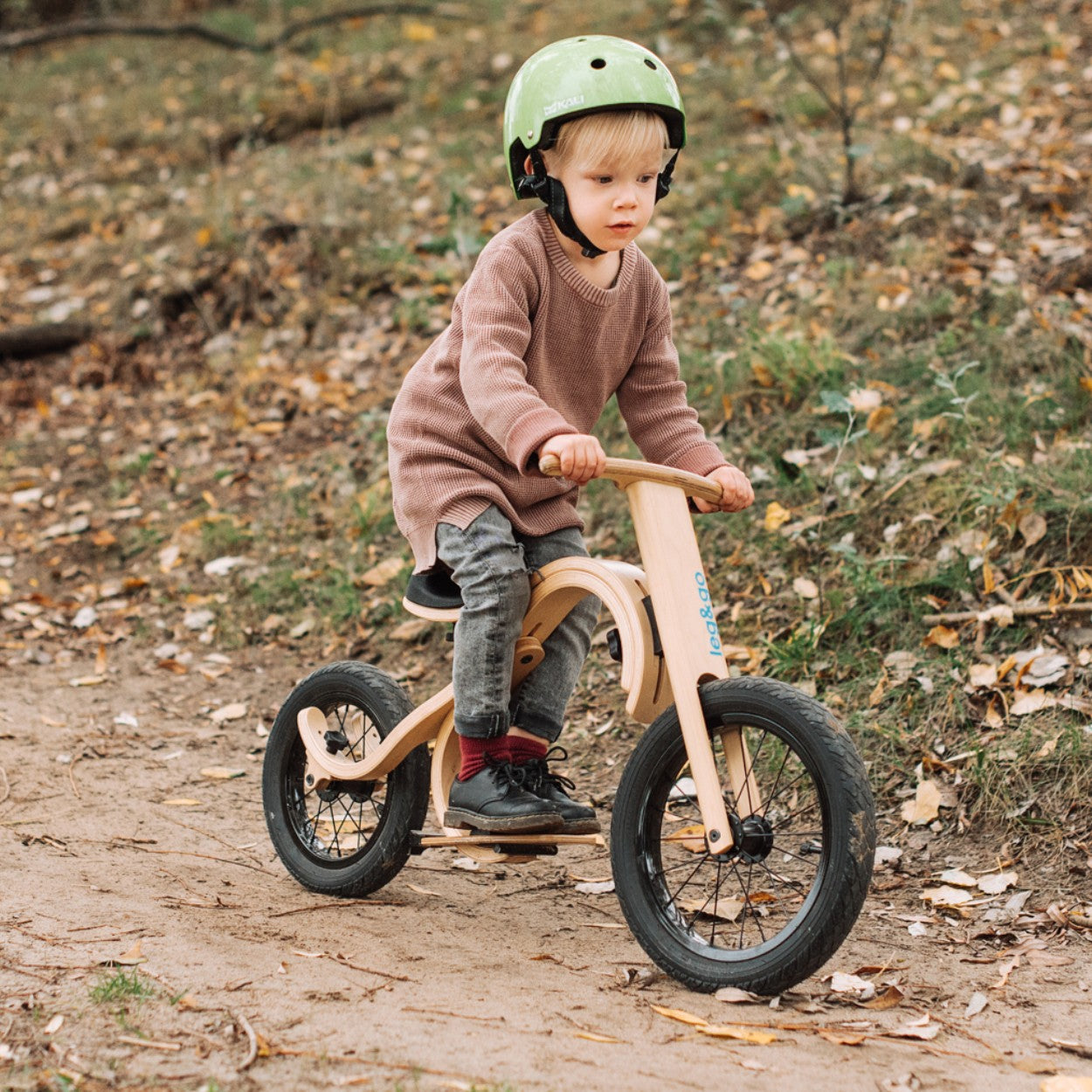 Tillägg för Leg&Go Springcykel - Fotstöd & Broms för Nedförsbacke