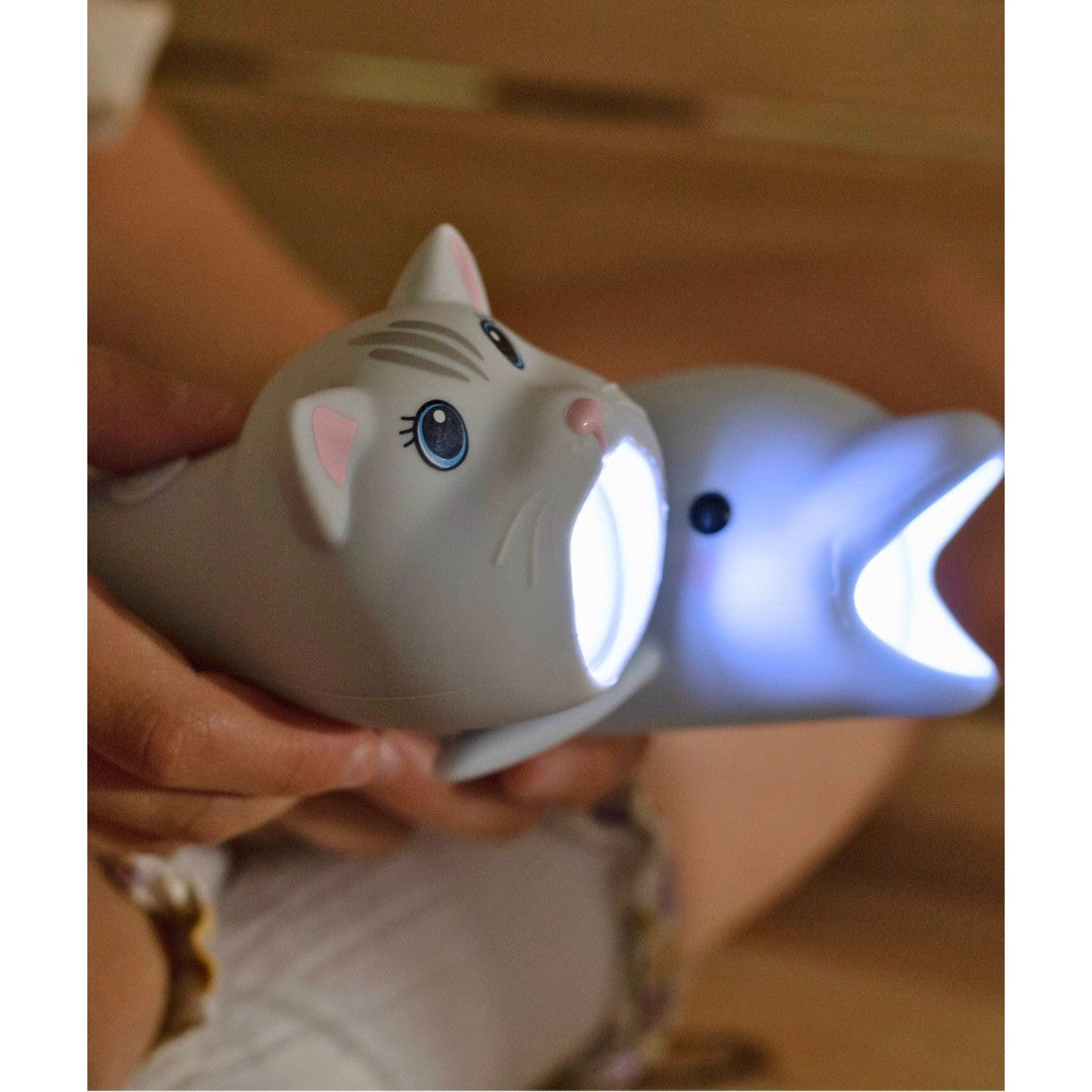 Rabbit & Friends Ficklampa LED - Grå Katt