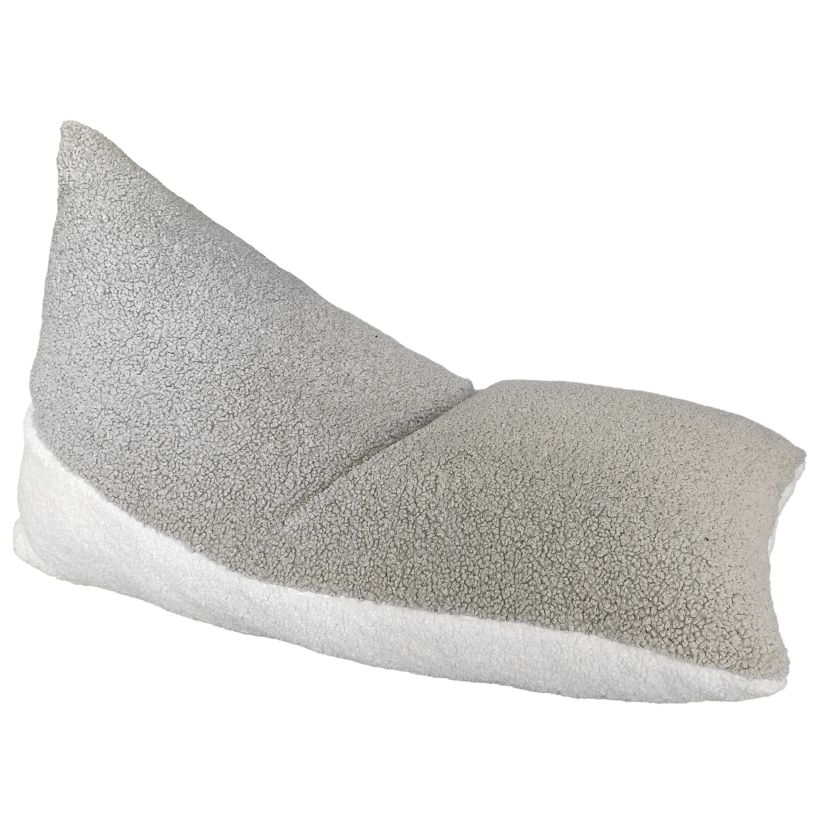 Kräm & Grå Saccosäck i Mjukt Teddtyg - (Lammfleece)