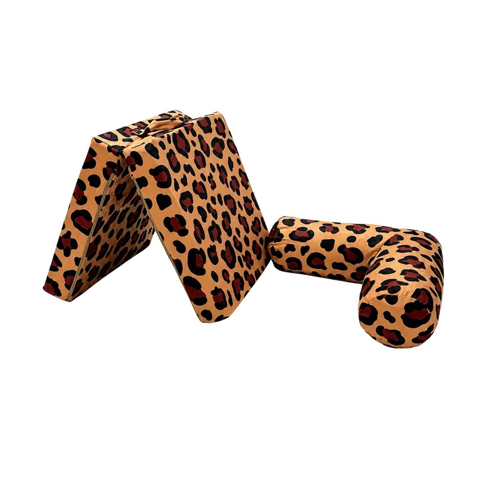 Djurmönstrad Barnsoffa / Leksoffa i Leopardmönster
