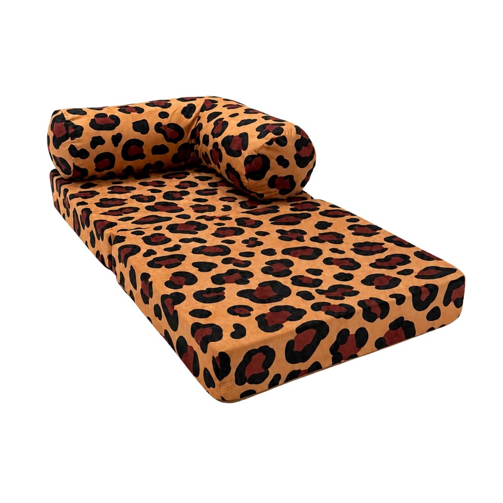 Djurmönstrad Barnsoffa / Leksoffa i Leopardmönster