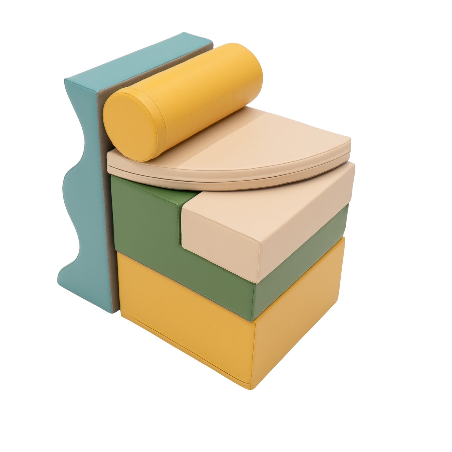 Stora Skum Byggklossar (6 delar) - Pastellfärgad Ekoläder