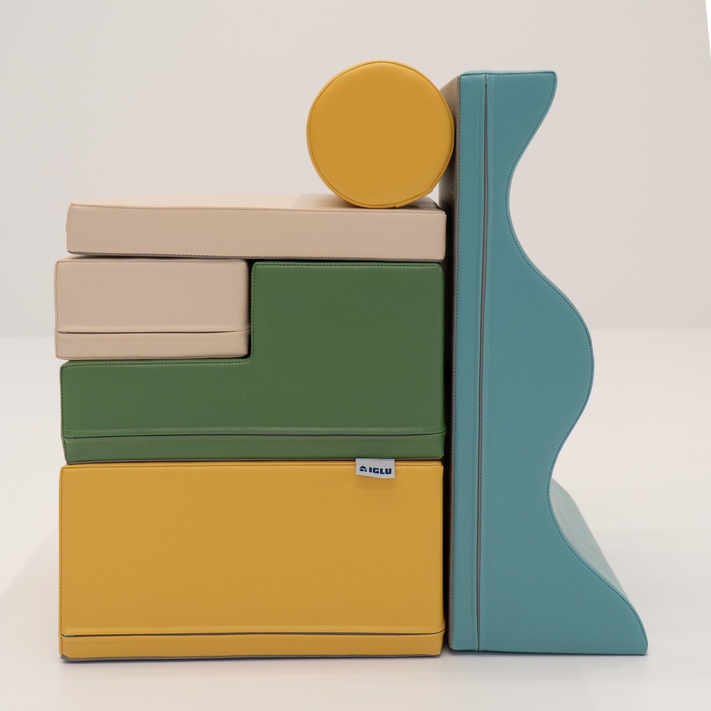 Stora Skum Byggklossar (6 delar) - Pastellfärgad Ekoläder