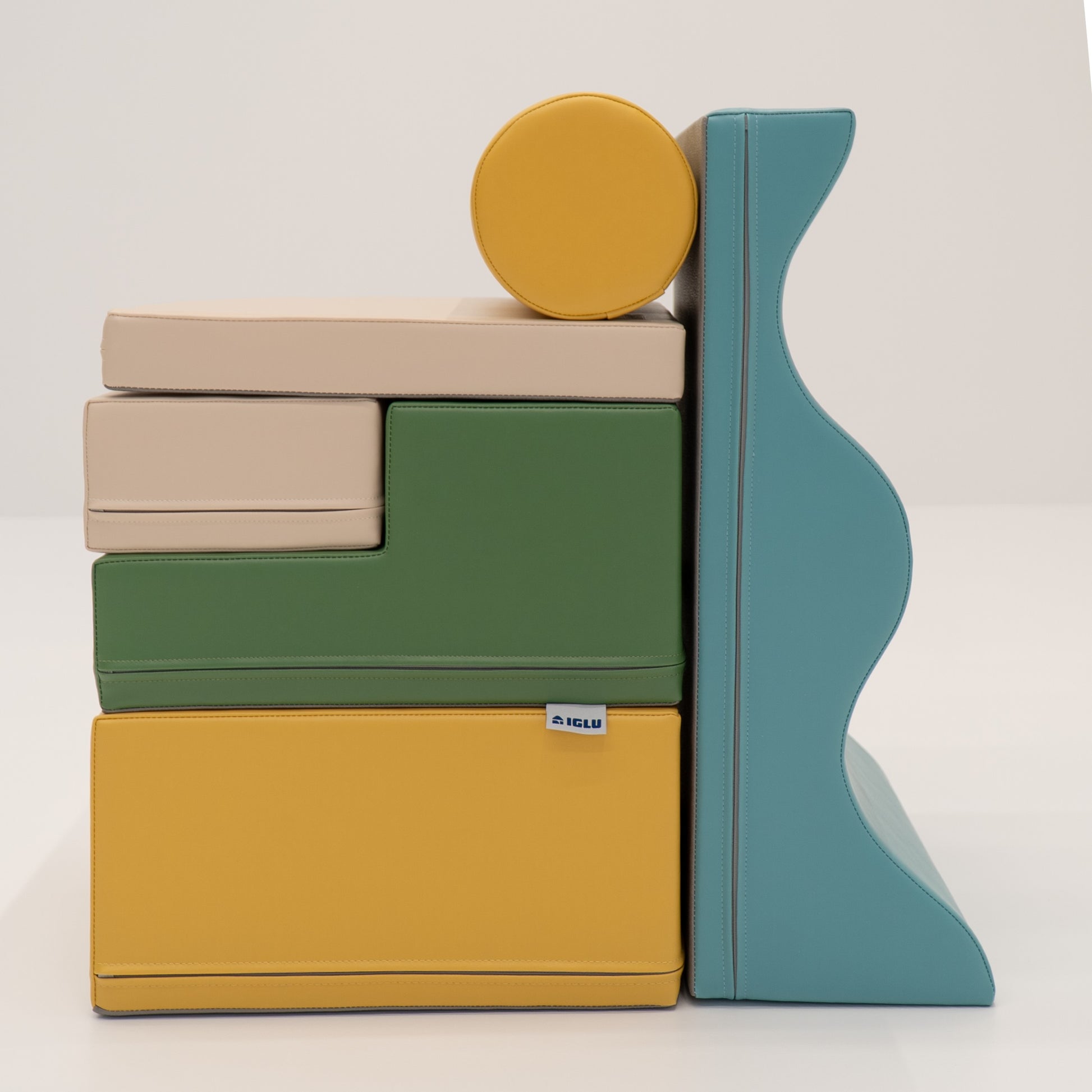 Stora Skum Byggklossar (6 delar) - Pastellfärgad Ekoläder