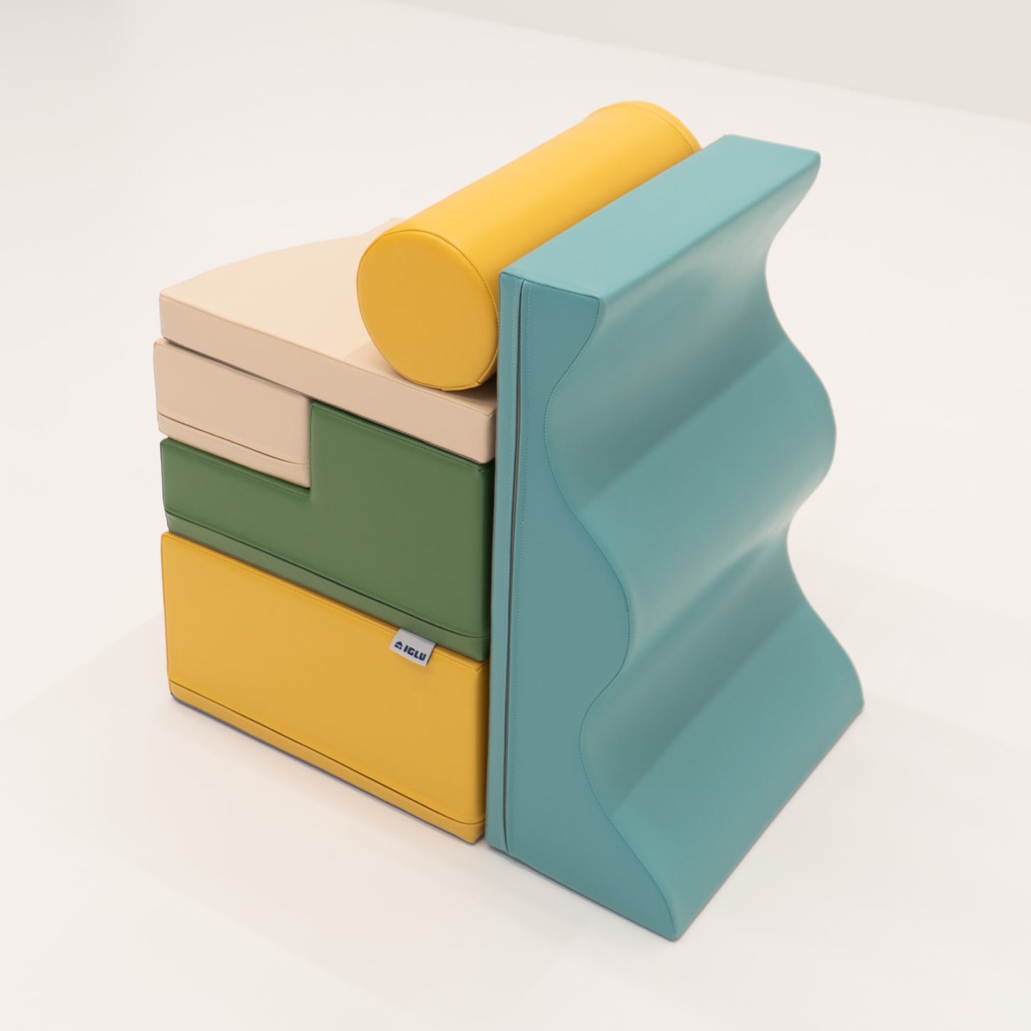 Stora Skum Byggklossar (6 delar) - Pastellfärgad Ekoläder