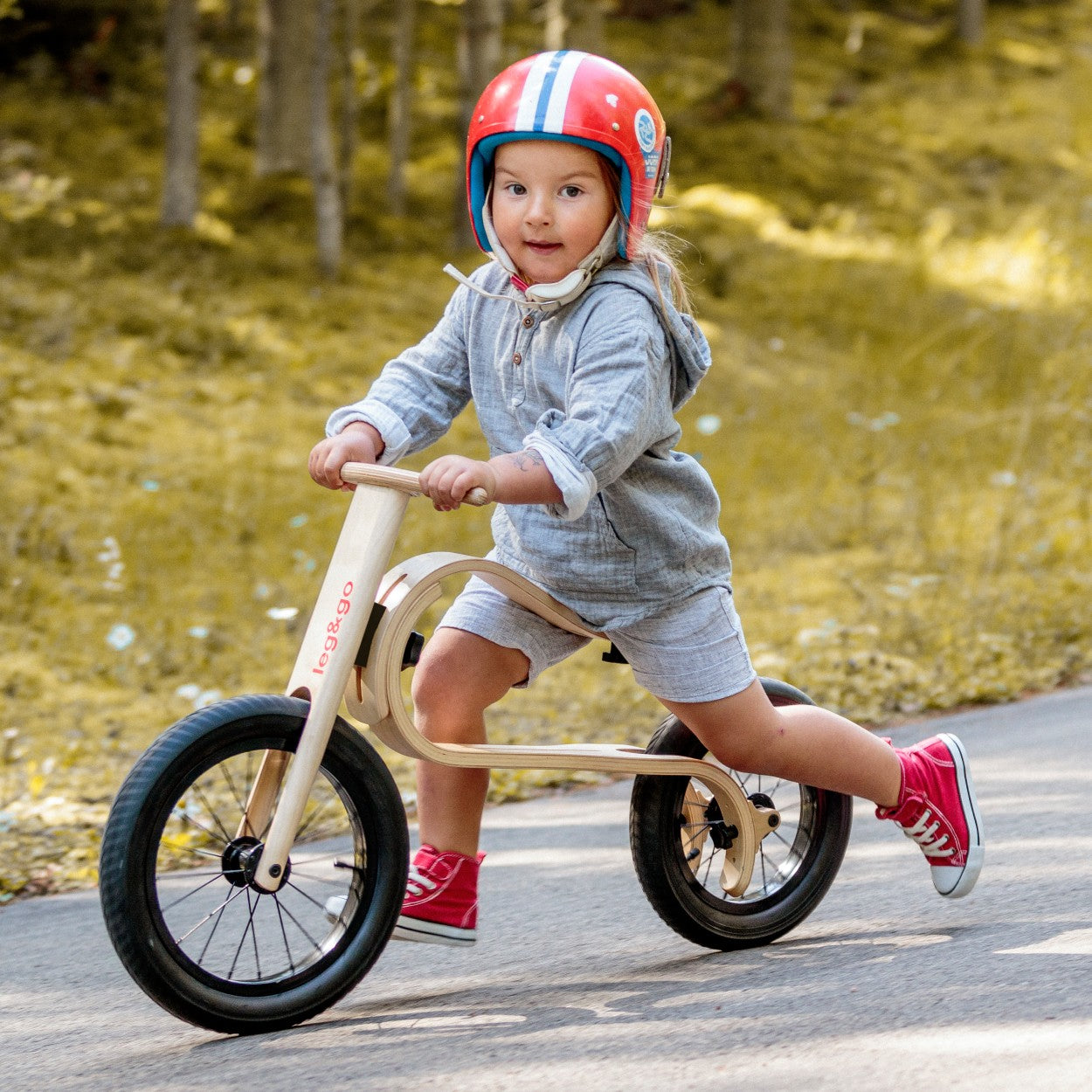 Leg&Go Springcykel i Trä - Omvandlingsbar Barncykel - 1 - 5 År