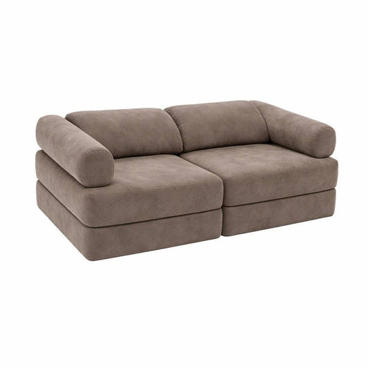 Modulär Leksoffa för Barn - Beige Sammet