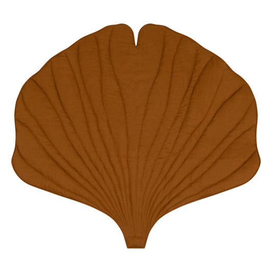 Ekologisk Bomull & Sammet Brun Lekmatta - Gingkoblad