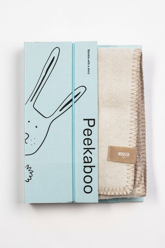 Beige Babyfilt i Merinoull – Kanin